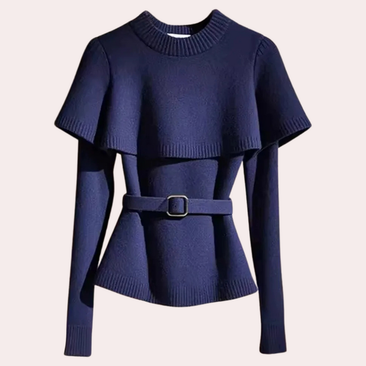 VIVIA - Stilfuld Sweater med Bælte til Damer