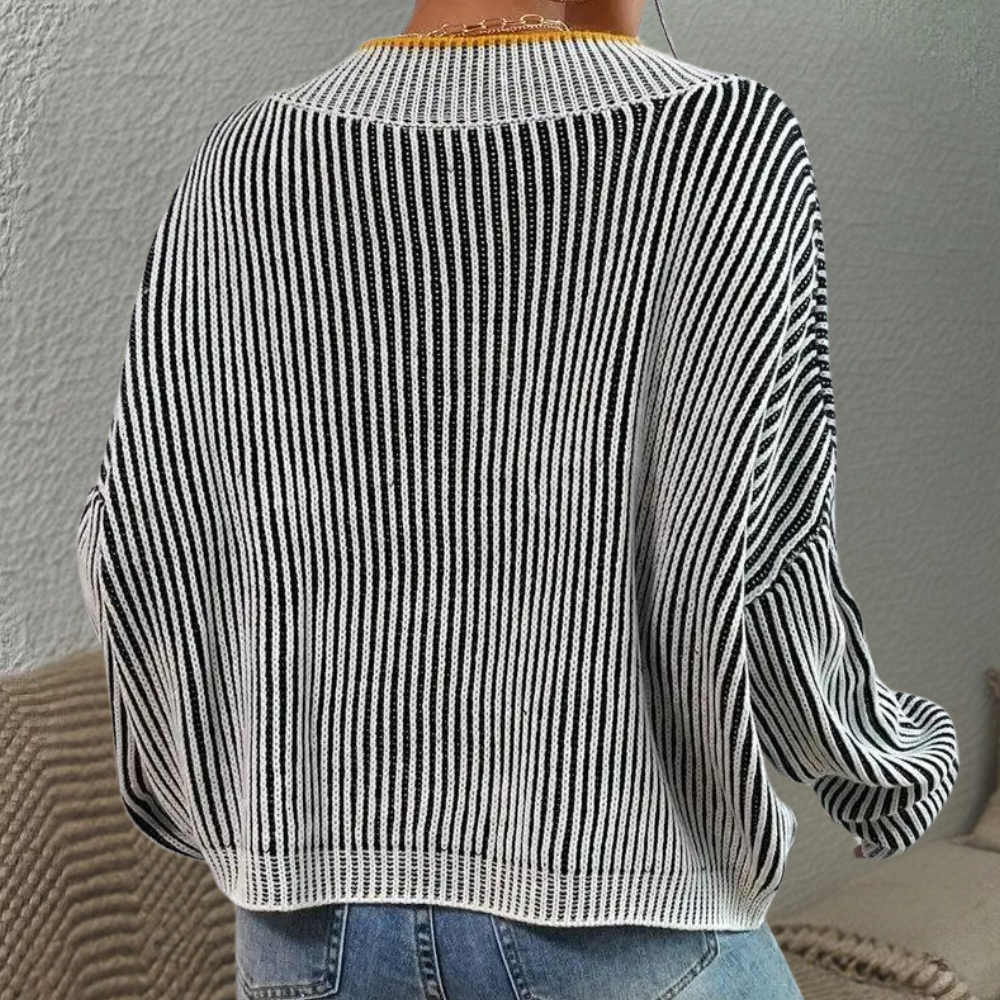 JUDY - Moderne Stribet Sweater til Kvinder