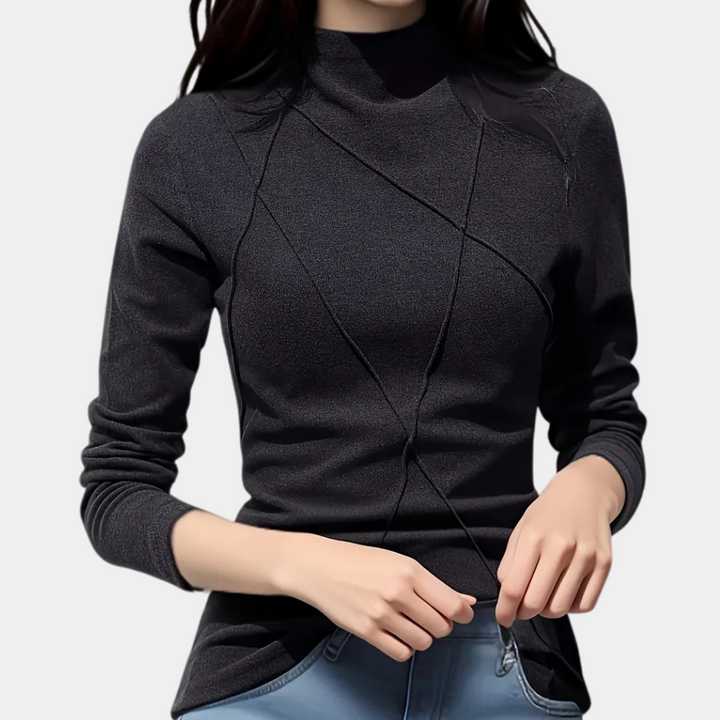 DALIA - Afslappet Halv Turtleneck Sweater til Kvinder