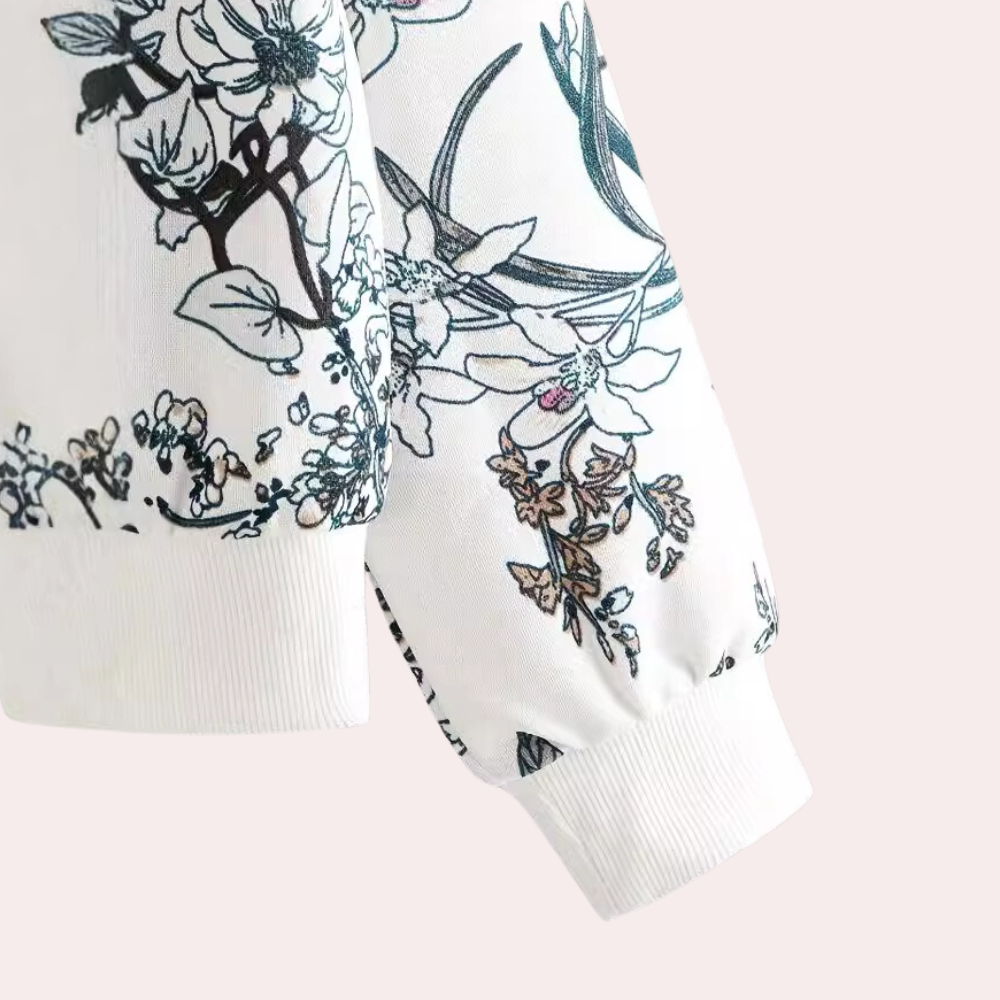 DORIS - Stilfuld Blomstret Sweater til Damer
