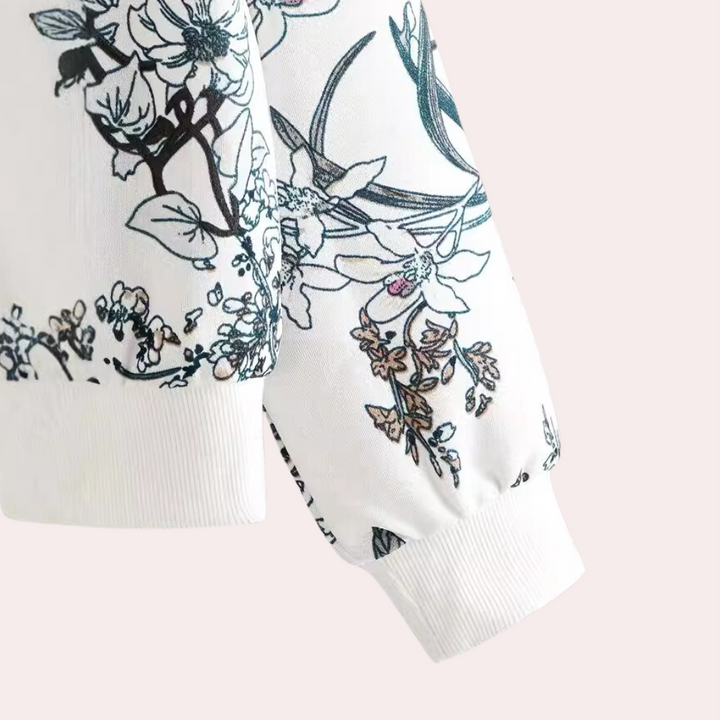 DORIS - Stilfuld Blomstret Sweater til Damer