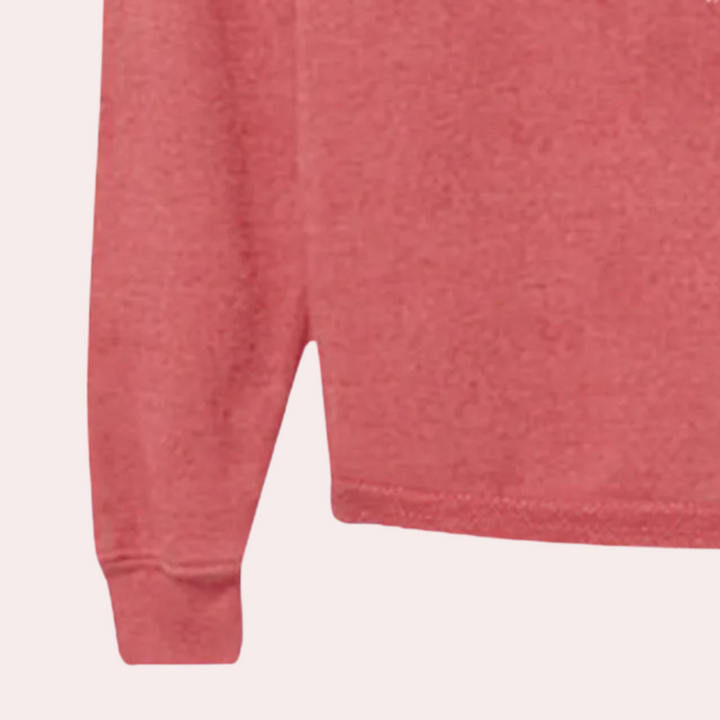 ADRIA - Afslappet Sweater med Katteprint til Dame