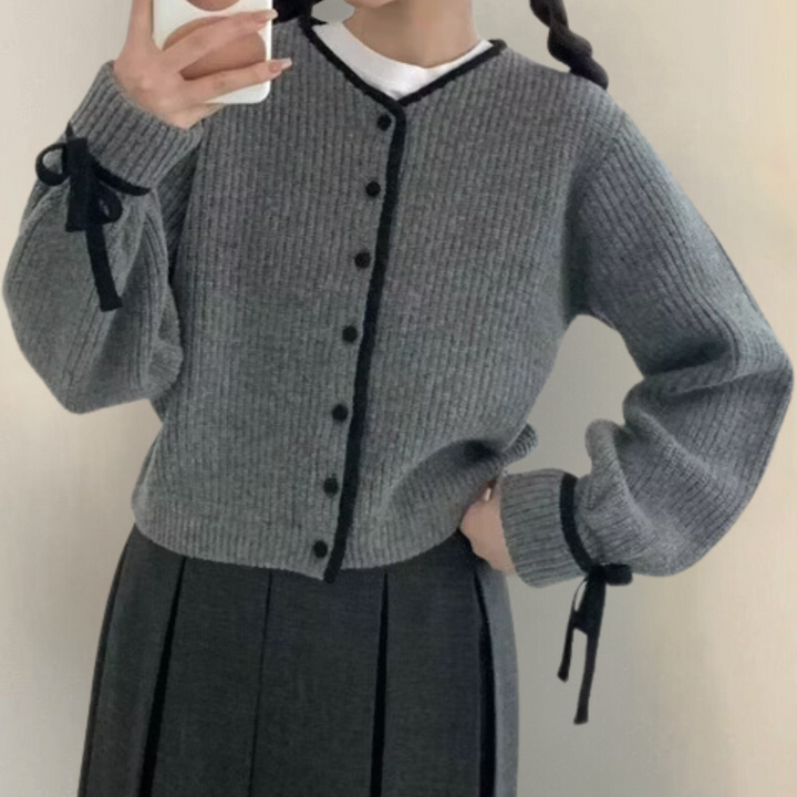 LAVANDA - Retro Hæklet Cardigan til Damer