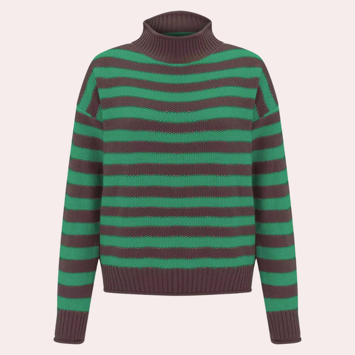 TAITLYNN - Løs Stribet Sweater til Kvinder