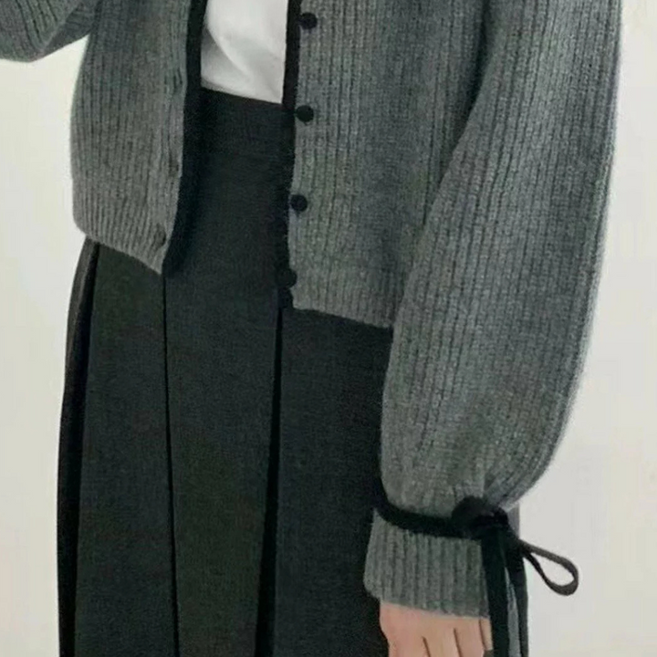 LAVANDA - Retro Hæklet Cardigan til Damer