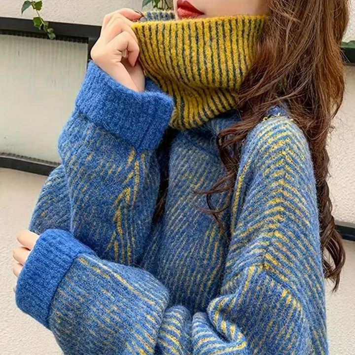 KATHLEEN - Bredstående Turtleneck Sweater til Kvinder