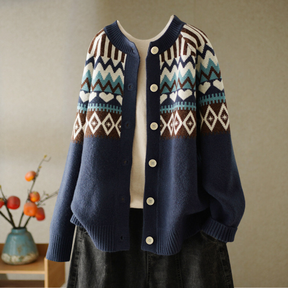 Osana - Stilfuld Vintage Cardigan til Kvinder