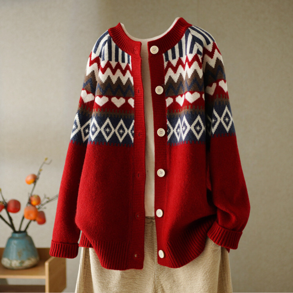 Osana - Stilfuld Vintage Cardigan til Kvinder