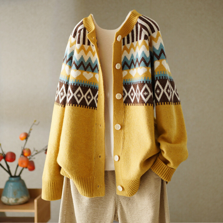 Osana - Stilfuld Vintage Cardigan til Kvinder