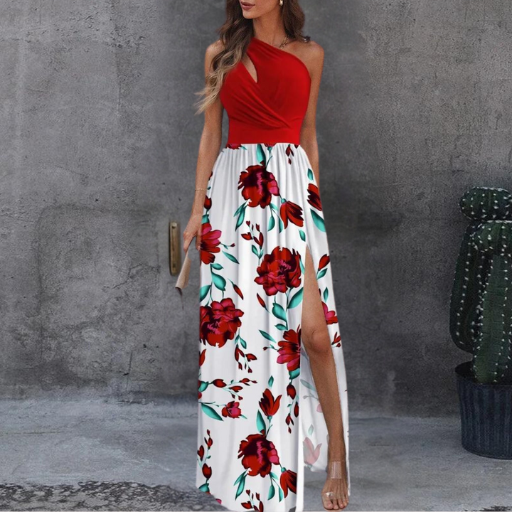 Loredana - Asymmetrisk One-Shoulder Maxikjole til Kvinder