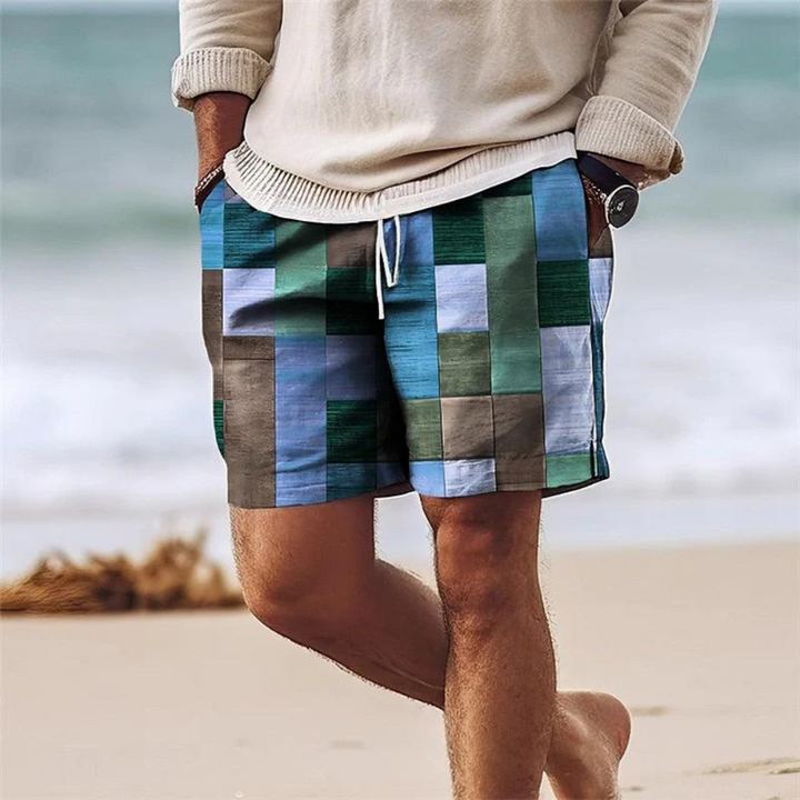 Lary - Farverige sommerprint shorts til mænd