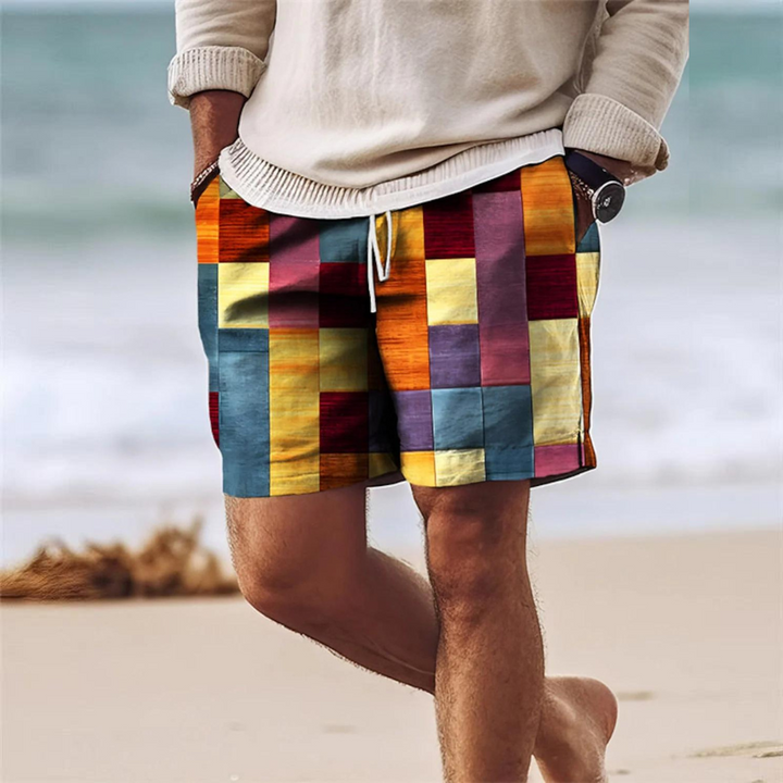 Lary - Farverige sommerprint shorts til mænd