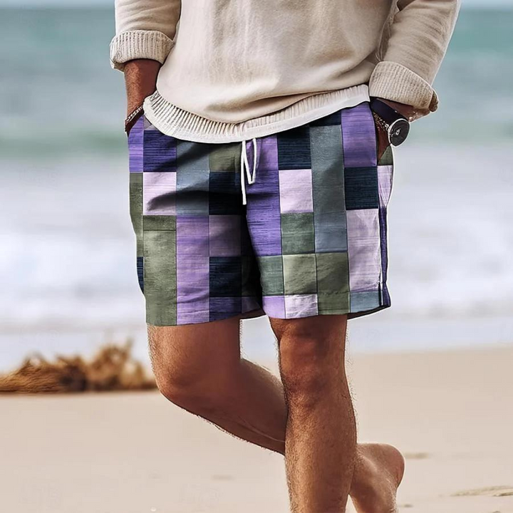 Lary - Farverige sommerprint shorts til mænd
