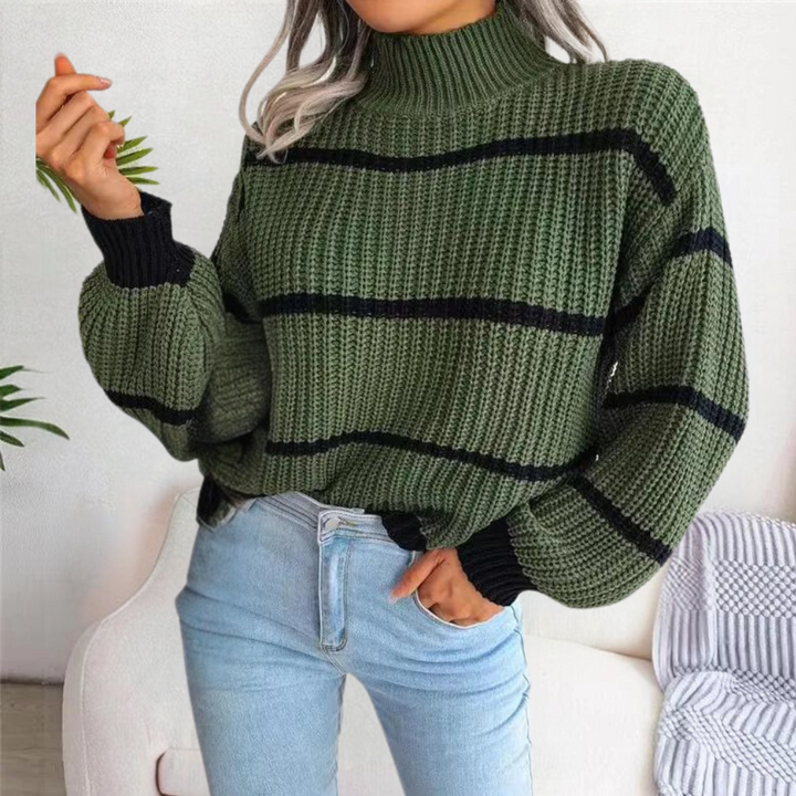 Celine - Blød højhalset sweater til kvinder