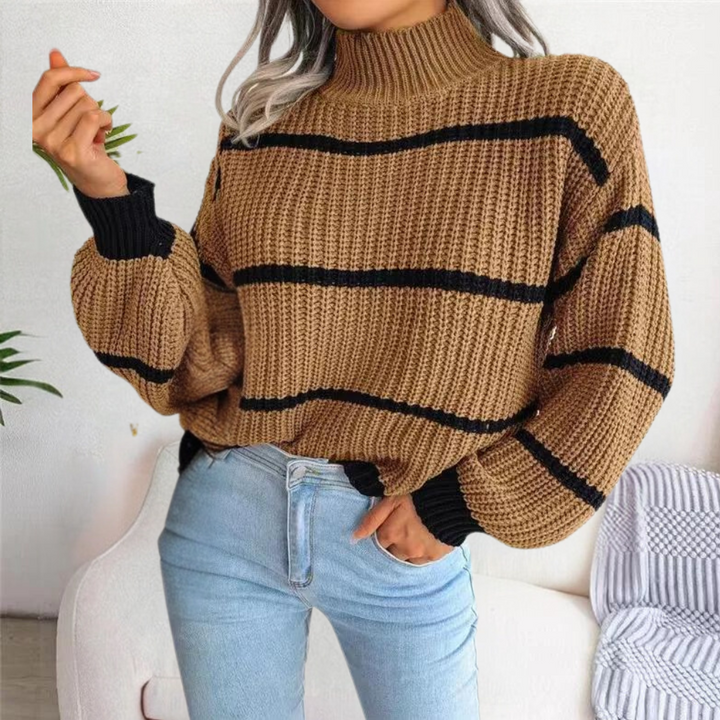 Celine - Blød højhalset sweater til kvinder