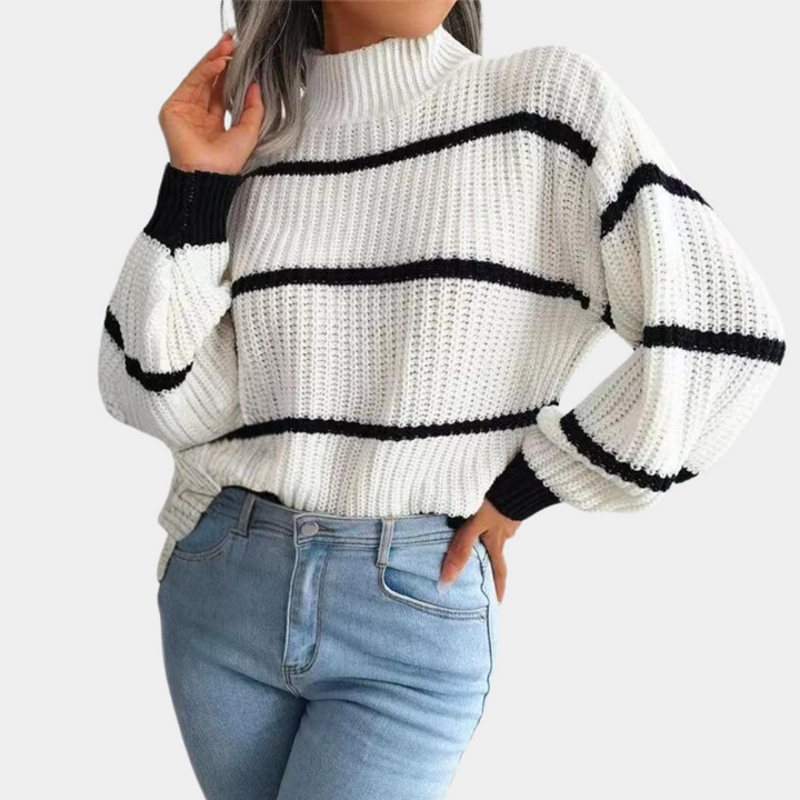 Celine - Blød højhalset sweater til kvinder