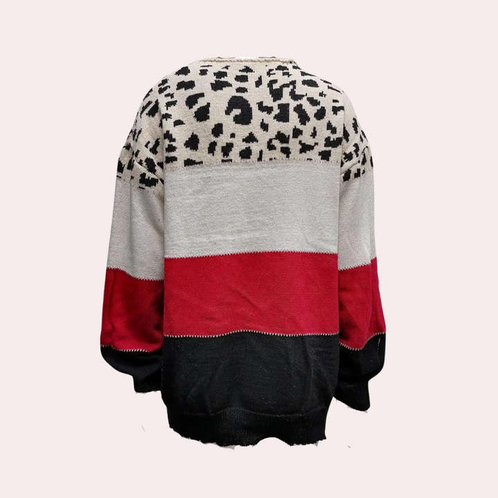 Cualli - Trendy dametrøje med leopardprint