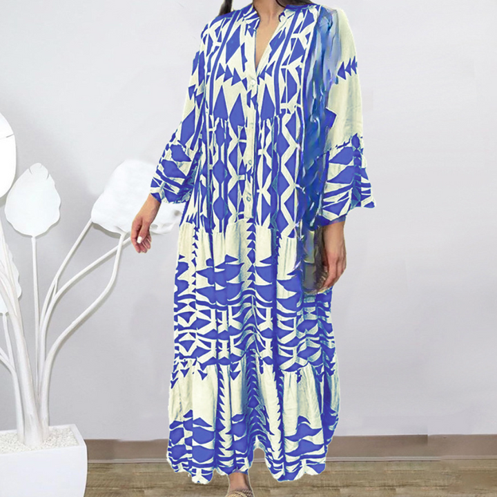 Laura - Boho-kjole med geometrisk print til kvinder