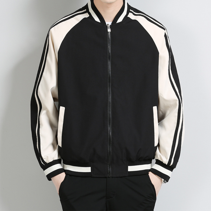 Vadim - Casual stribet Varsity-jakke til mænd