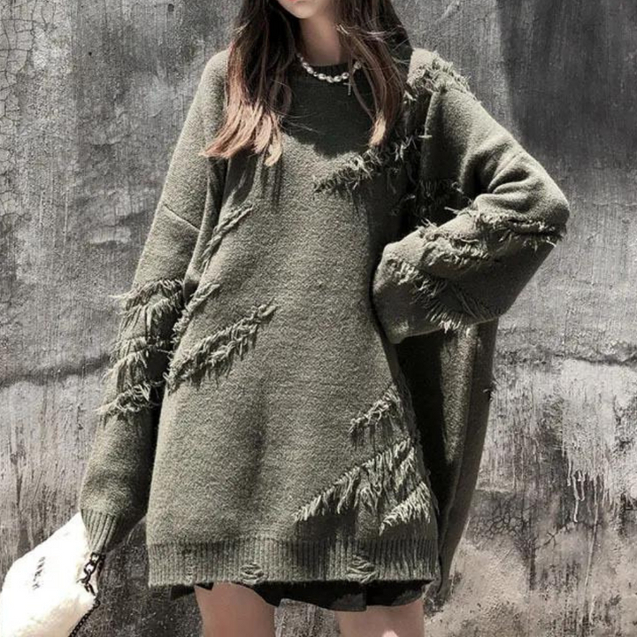 Maxime - Stilfuld løs strikket sweater til kvinder