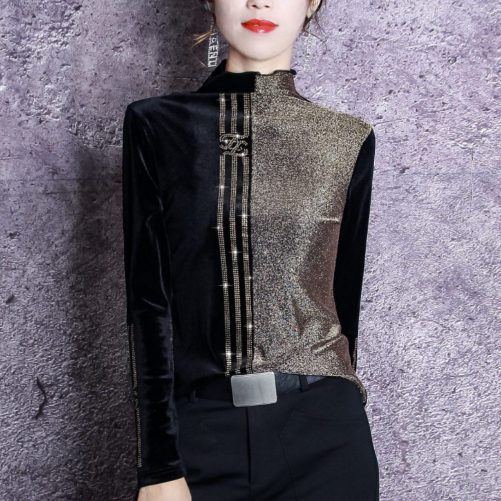 Xanthi - Elegant kvindesweater med mock neck