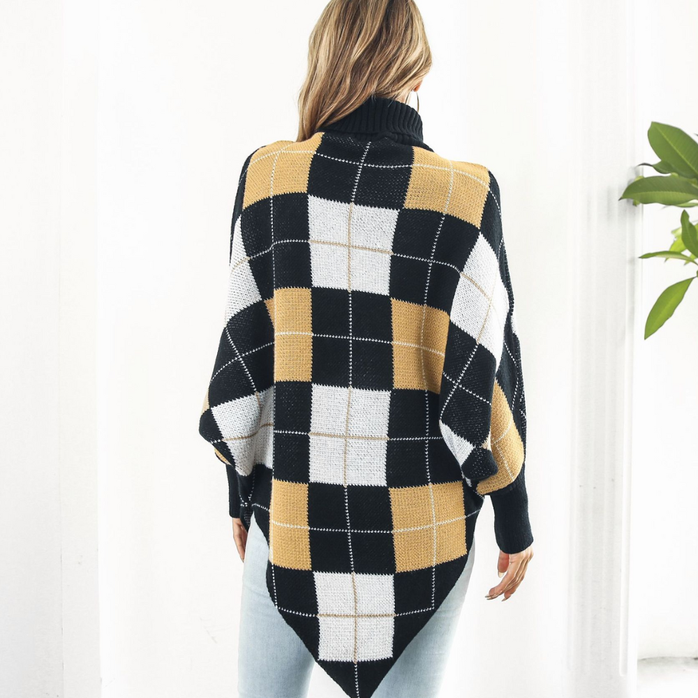 Aikaterini - Plaid Jacquard-sweater til kvinder