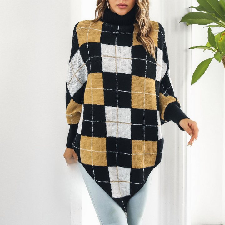 Aikaterini - Plaid Jacquard-sweater til kvinder