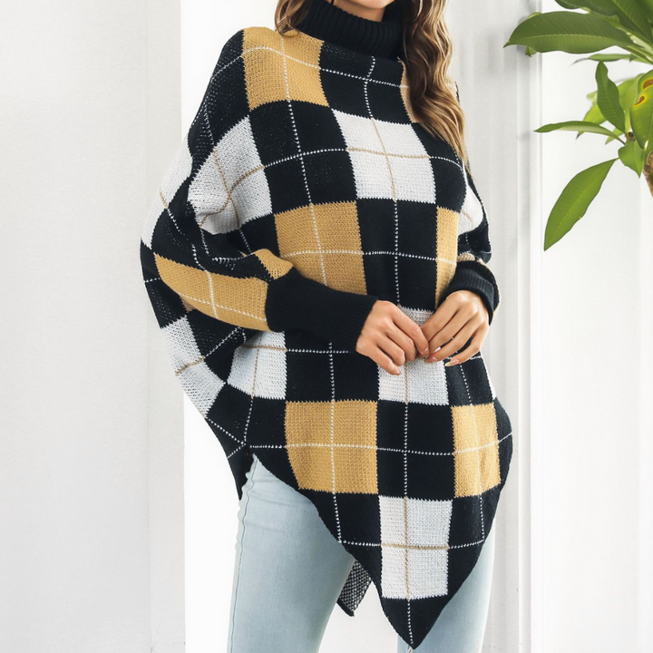 Aikaterini - Plaid Jacquard-sweater til kvinder