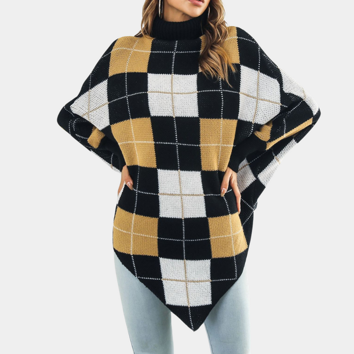 Aikaterini - Plaid Jacquard-sweater til kvinder
