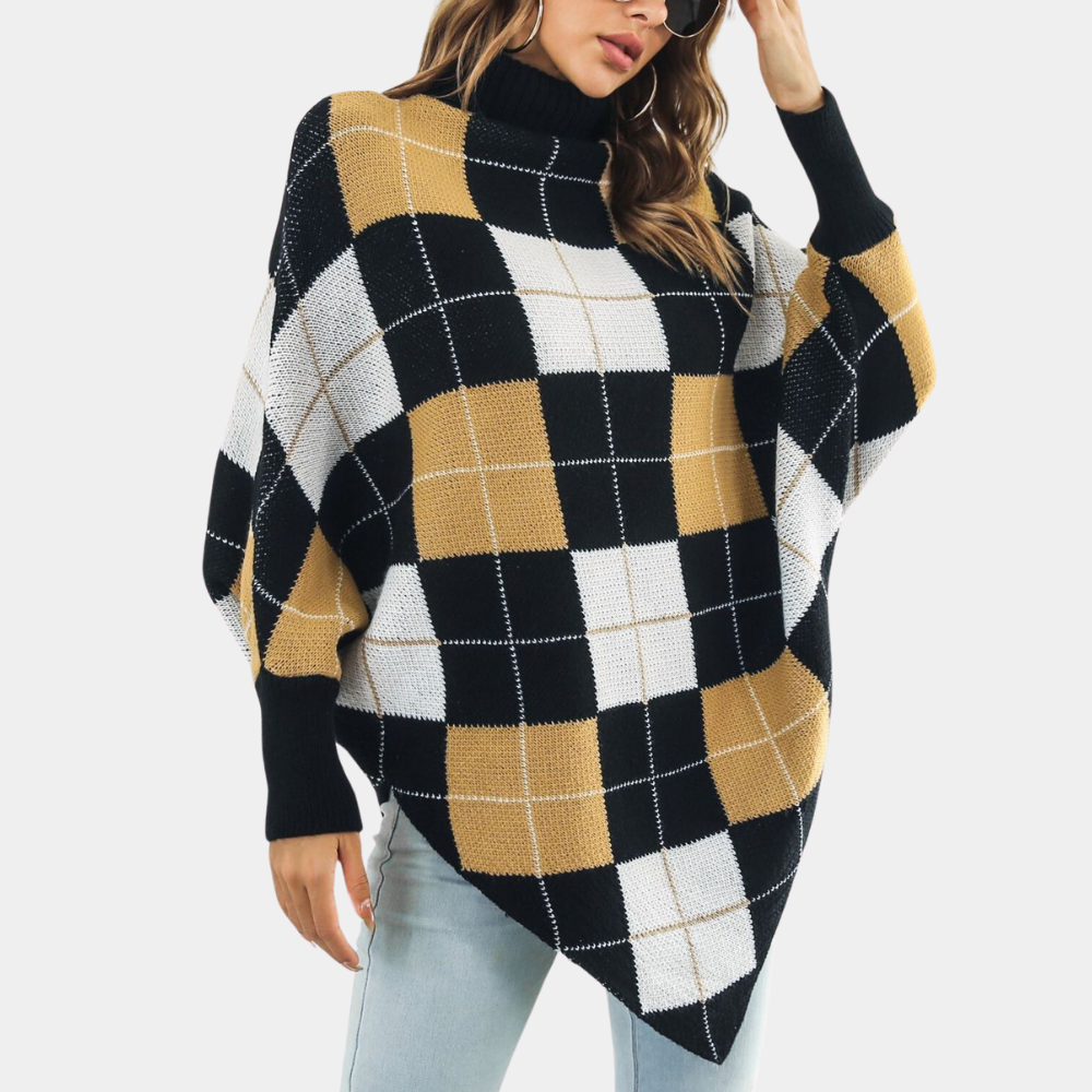 Aikaterini - Plaid Jacquard-sweater til kvinder