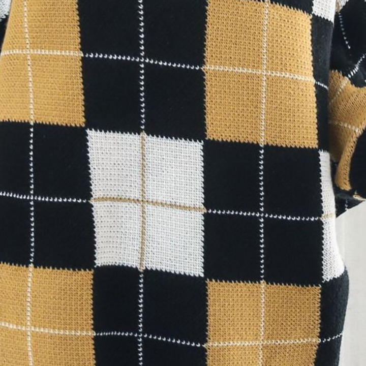 Aikaterini - Plaid Jacquard-sweater til kvinder