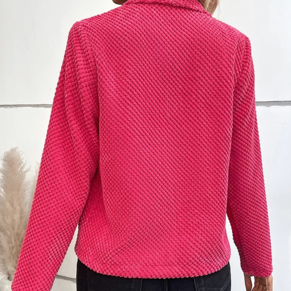 Fenella - Elegant ensfarvet cardigan til kvinder