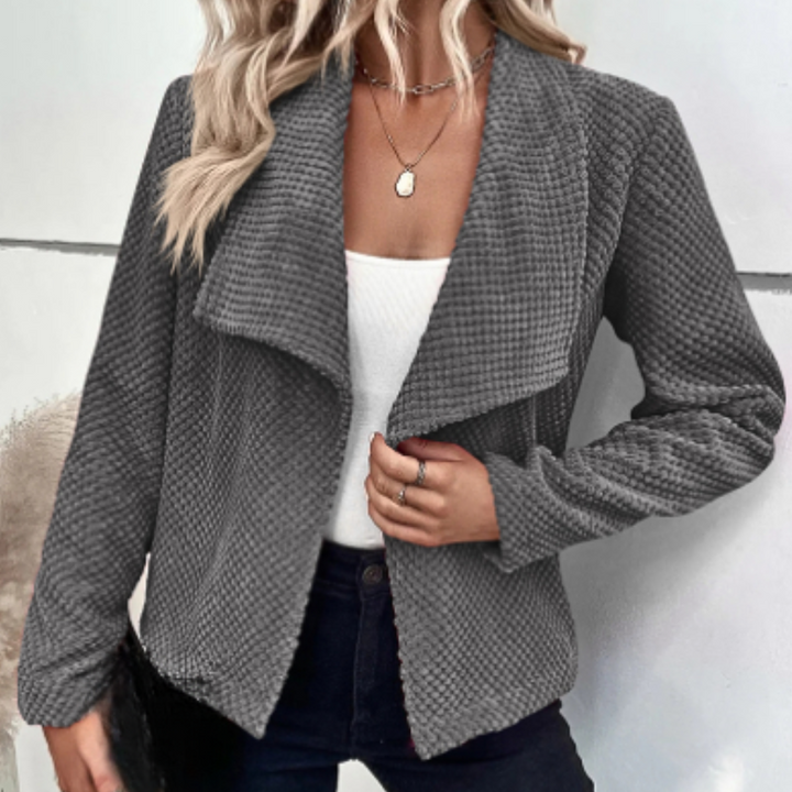 Fenella - Elegant ensfarvet cardigan til kvinder