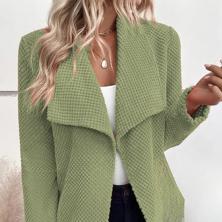 Fenella - Elegant ensfarvet cardigan til kvinder