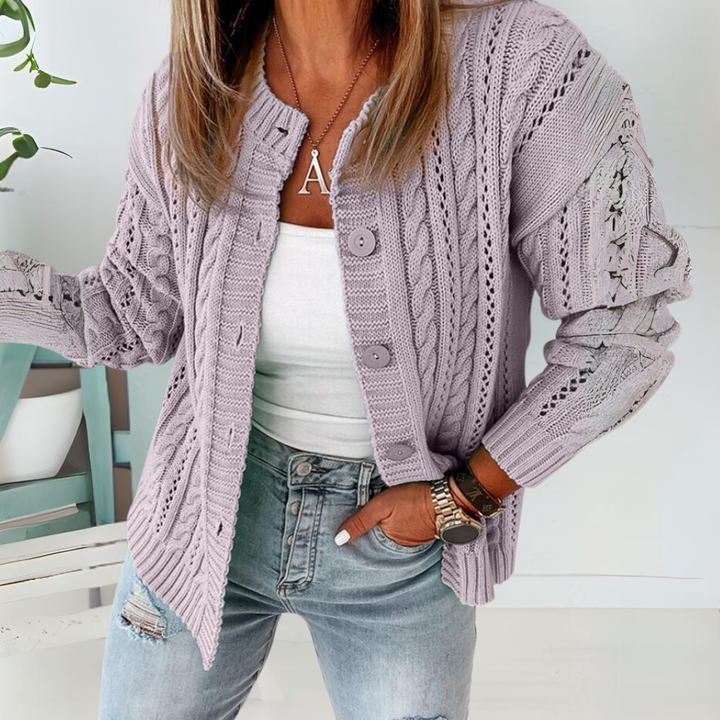 Margherita - Strikket cardigan med knapper til kvinder