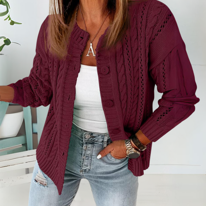 Margherita - Strikket cardigan med knapper til kvinder