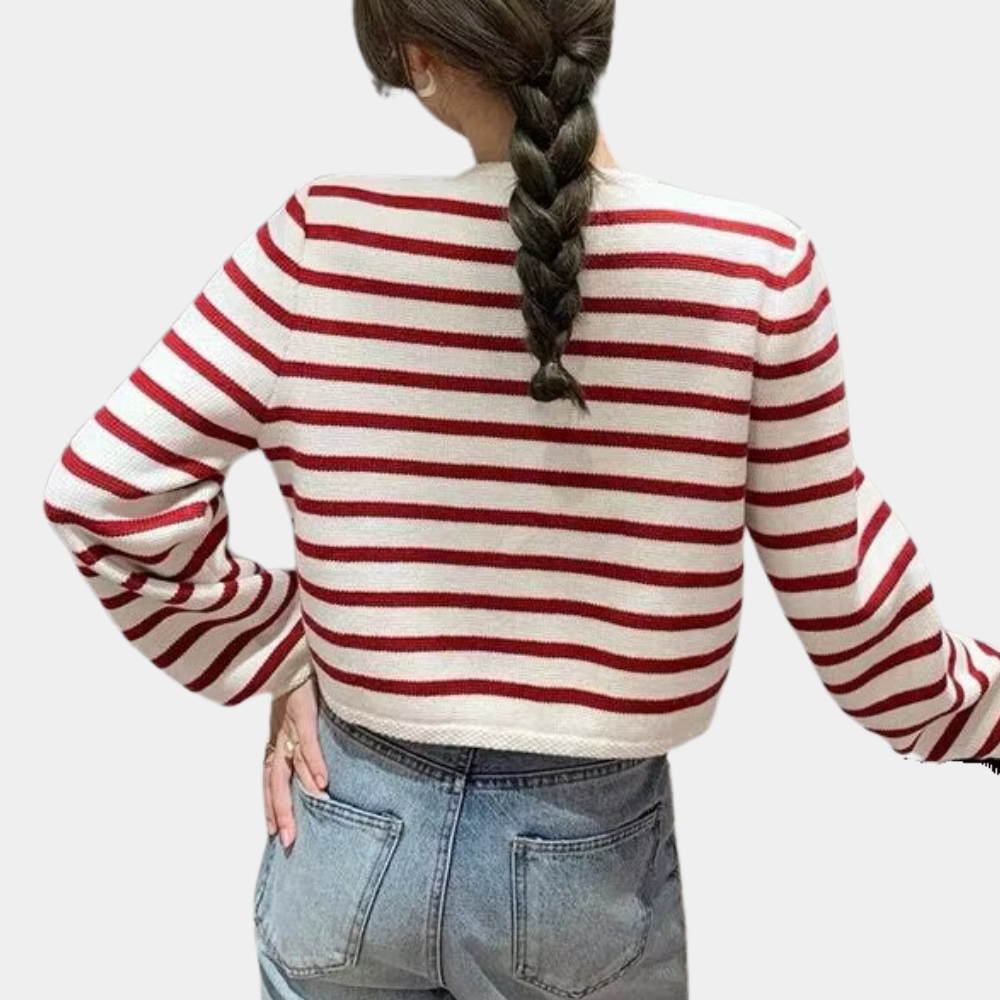 Alenka - Moderne stribet cardigan til kvinder