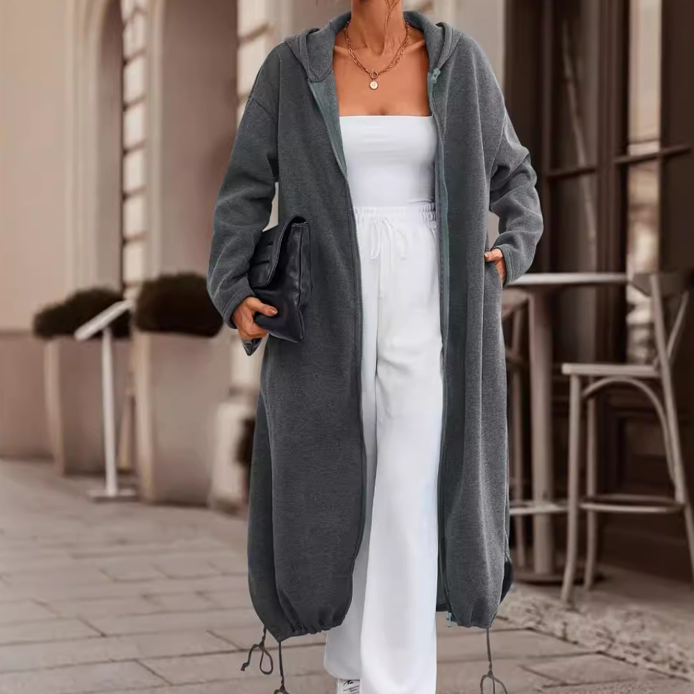 Meryl - Afslappet lang løs cardigan til kvinder
