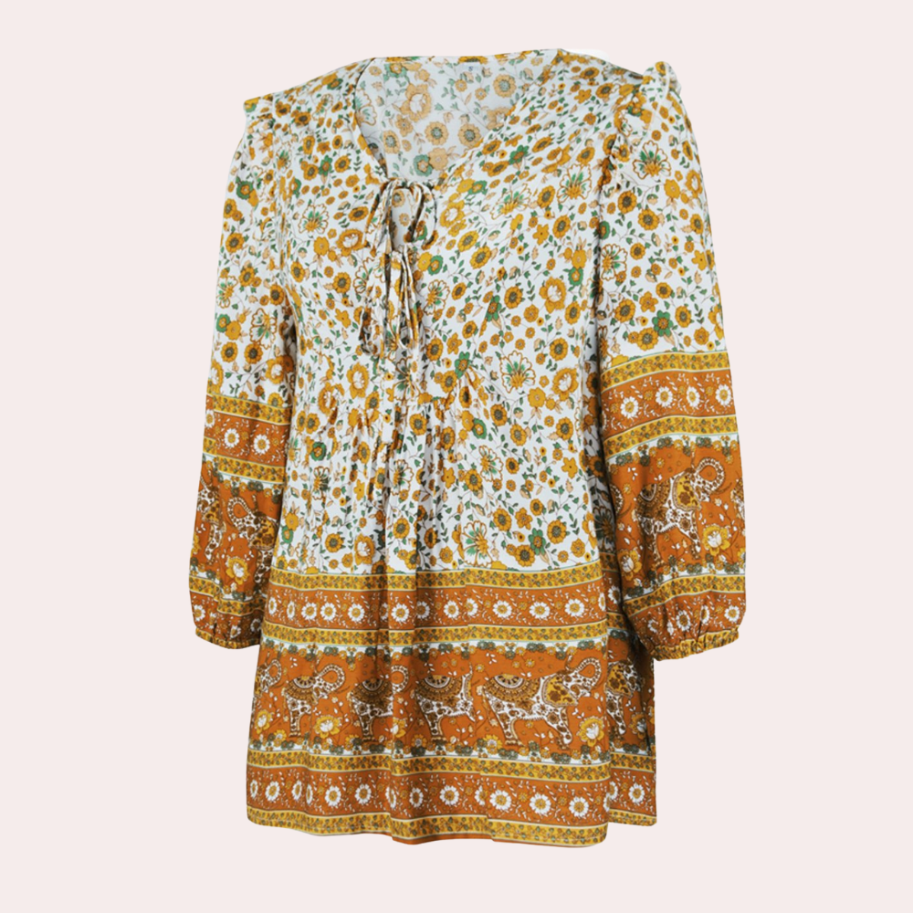 Georgina - Let blomstret bluse til kvinder