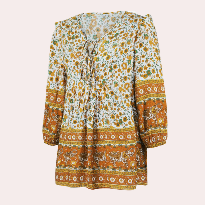 Georgina - Let blomstret bluse til kvinder