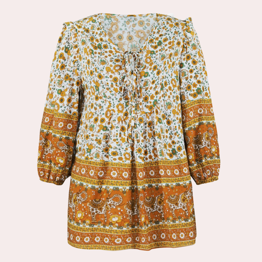 Georgina - Let blomstret bluse til kvinder
