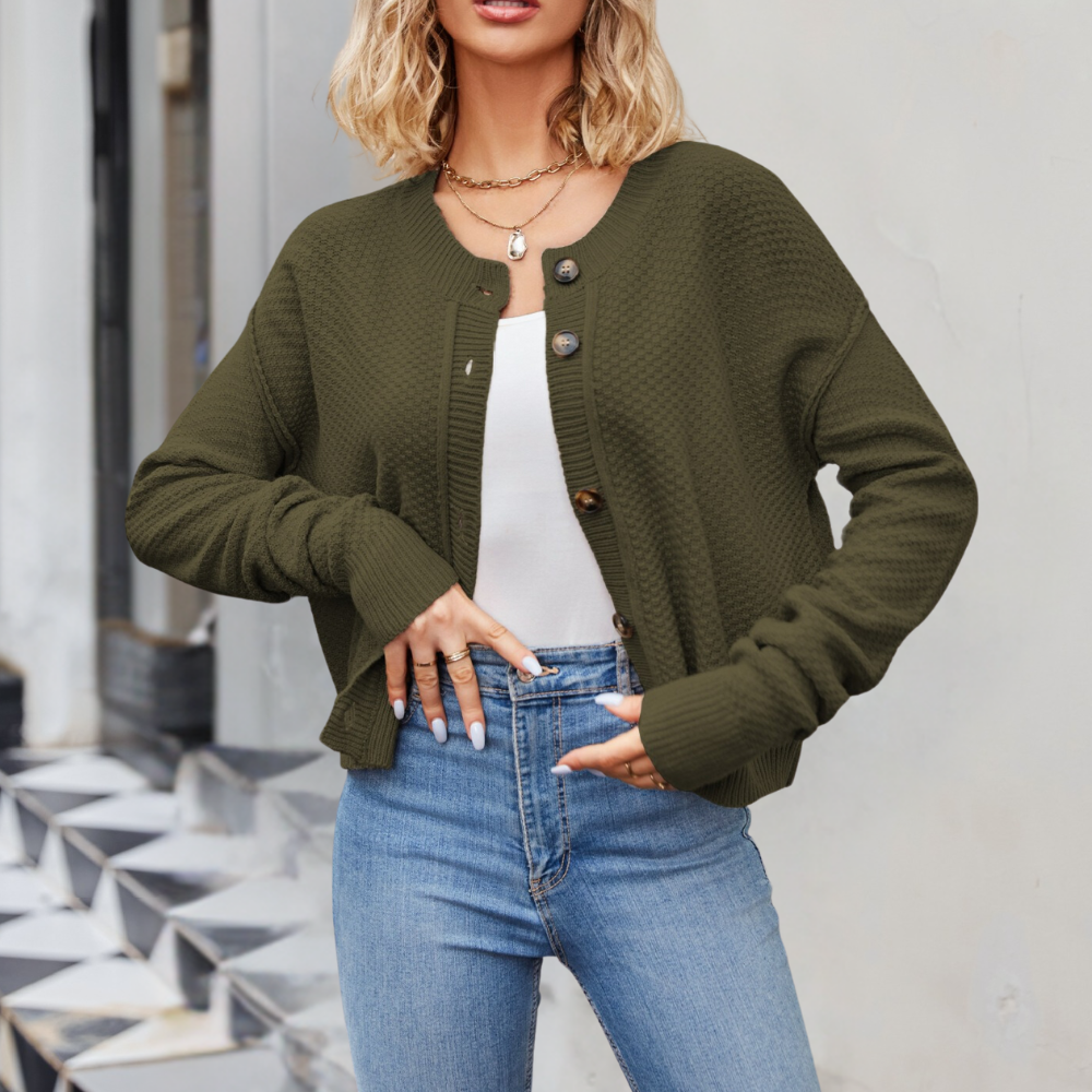 Amaryllis - Moderigtig løs cardigan til kvinder