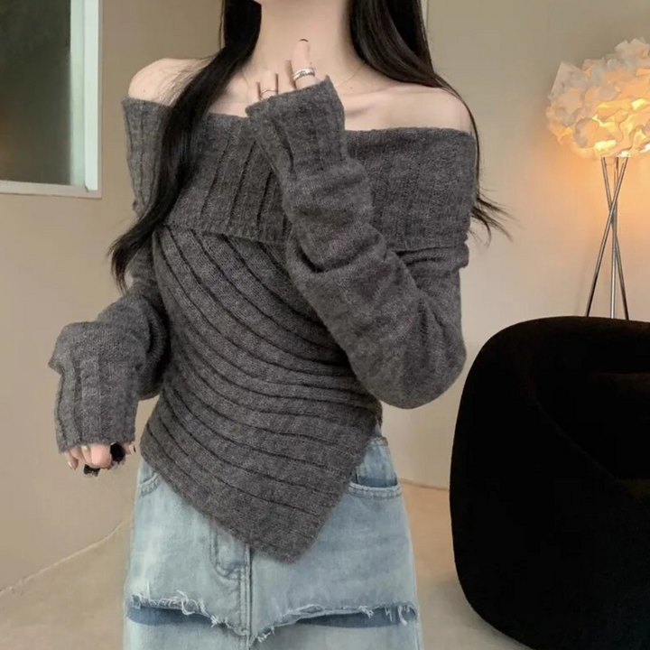Rosalina - Afslappet Off shoulder-sweater til kvinder