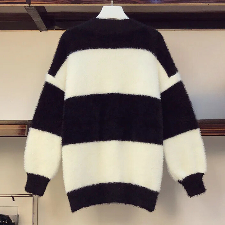 Katelya - Elegant stribet cardigan til kvinder