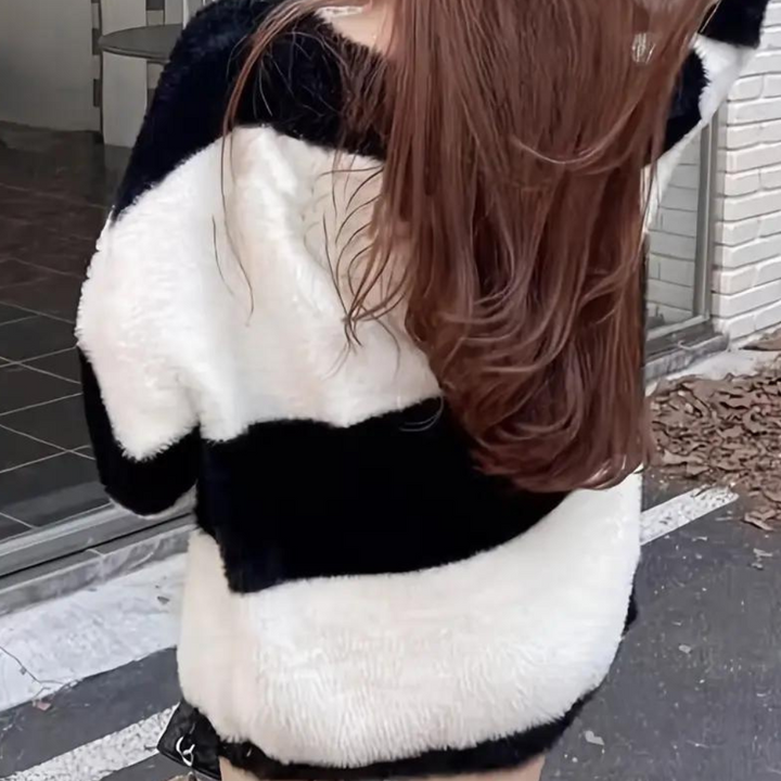 Katelya - Elegant stribet cardigan til kvinder