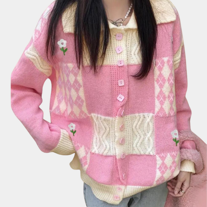 Christelle - Elegant Ternet Cardigan til Kvinder