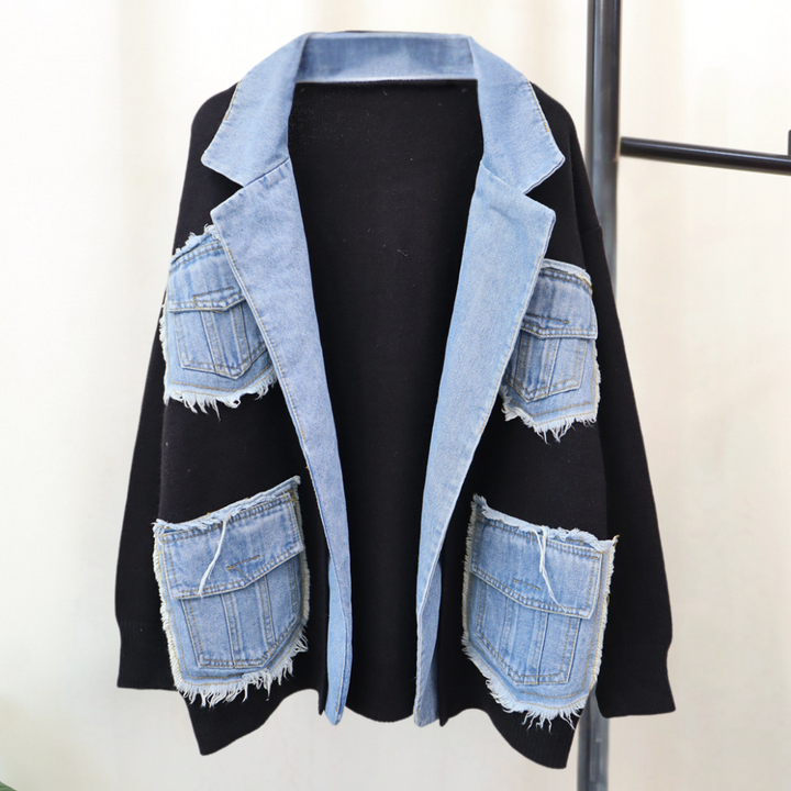 Hadria - Denim-cardigan til kvinder med åben front
