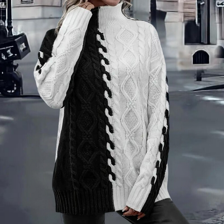 Lujza – Klassisk Rullekravesweater til Kvinder
