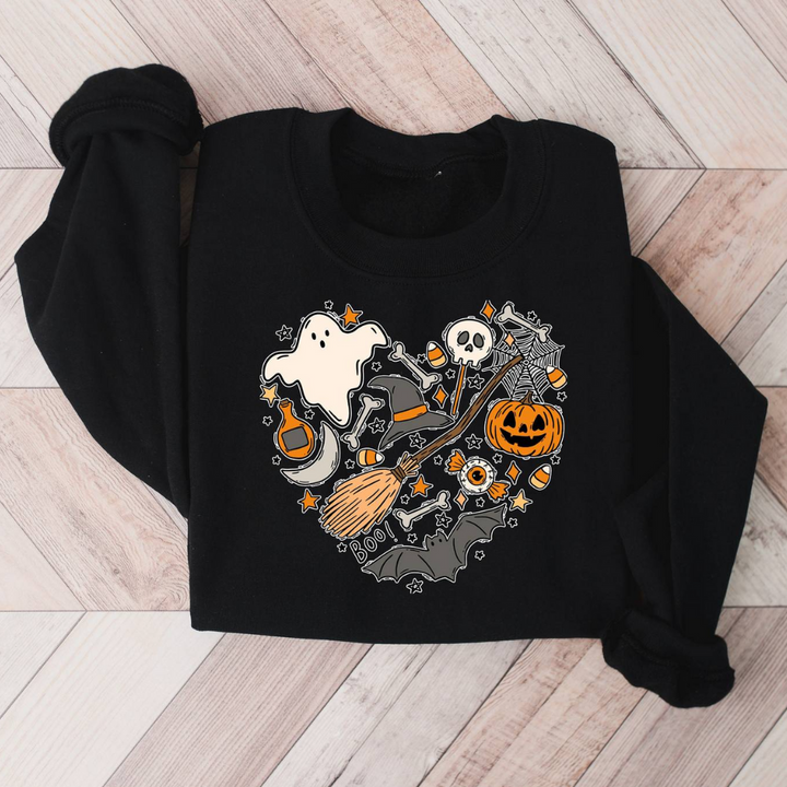 Emese - Afslappet løstsiddende Halloween-sweatshirt til kvinder