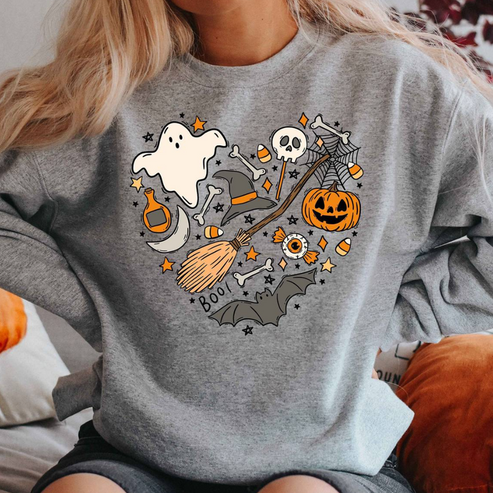 Emese - Afslappet løstsiddende Halloween-sweatshirt til kvinder